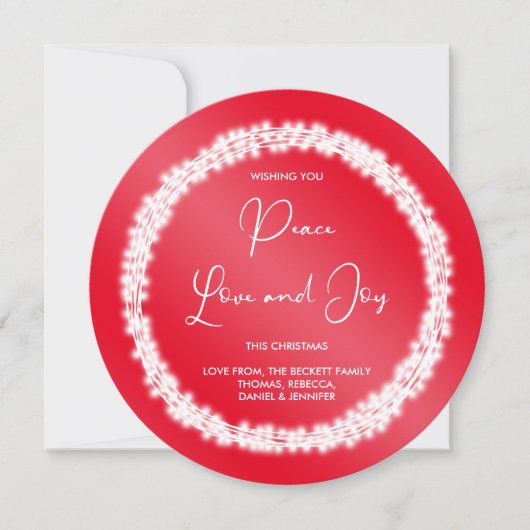 Cartes Pour Fêtes Annuelles Feu de Noël à chaîne brillante (Devant)