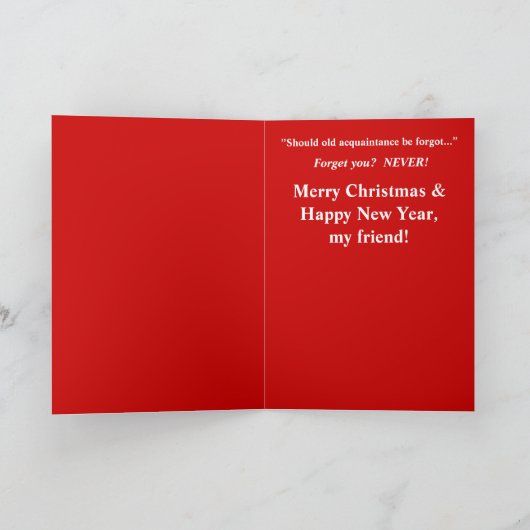 Cartes Pour Fêtes Annuelles Feu de Noël Poinsettia (carte) (Intérieur)