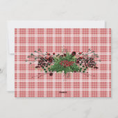 Cartes Pour Fêtes Annuelles Feuillage botanique des baies vitrées vertes (Dos)