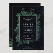 Cartes Pour Fêtes Annuelles Feuillage céltique rustique, Moody peint à la main (Devant / Derrière)