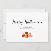 Cartes Pour Fêtes Annuelles Feuillage d'automne élégant Joyeux Halloween (Devant)