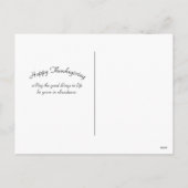 Cartes Pour Fêtes Annuelles Feuillage d'automne rustique renard bleu Thanksgiv (Dos)