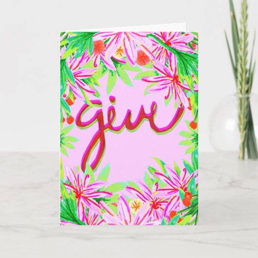 Cartes Pour Fêtes Annuelles Feuillage de Noël - Donner (Devant)