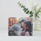 Cartes Pour Fêtes Annuelles feuillage d'hiver photo script élégant (Debout devant)