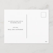 Cartes Pour Fêtes Annuelles feuillage d'hiver photo script élégant (Dos)