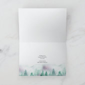 Cartes Pour Fêtes Annuelles Feuillage d'hiver Poinsettia Aquarelle Nouvel An (Intérieur)