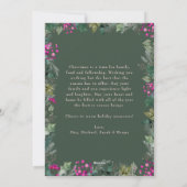 Cartes Pour Fêtes Annuelles Feuillage rose rustique 1 Photo Noël (Dos)