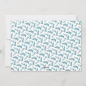 Cartes Pour Fêtes Annuelles Feuillage vert persistant hivernal aquarelle bleue (Dos)