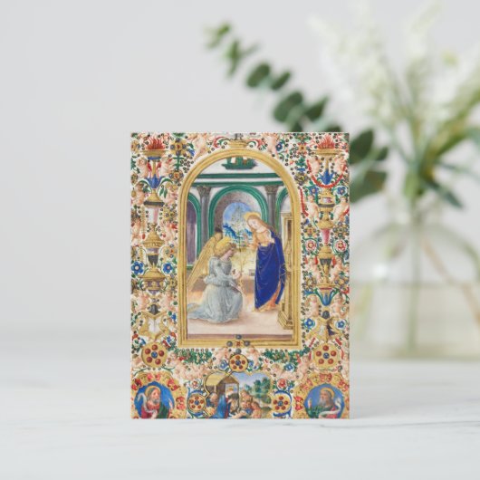 Cartes Pour Fêtes Annuelles Feuille d'un livre d'heures (Debout devant)