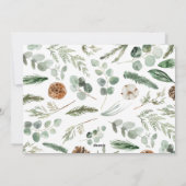 Cartes Pour Fêtes Annuelles Feuille moderne minimale 1 photo script élégant ho (Dos)