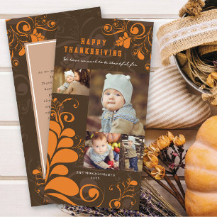 Cartes Pour Fêtes Annuelles Feuilles Art déco torrents Bon thanksgiving 4 Phot