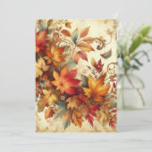 Cartes Pour Fêtes Annuelles Feuilles d'automne (Debout devant)