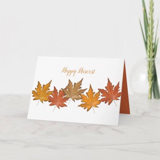 Cartes Pour Fêtes Annuelles Feuilles d'automne (Devant)