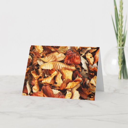 Cartes Pour Fêtes Annuelles Feuilles d'automne (Devant)