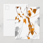 Cartes Pour Fêtes Annuelles Feuilles d'automne 2 (Devant / Derrière)