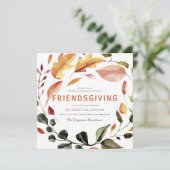 Cartes Pour Fêtes Annuelles Feuilles d'automne | Action de grâce Friendsgiving (Debout devant)