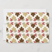 Cartes Pour Fêtes Annuelles Feuilles d'automne de Thanksgiving Simple Script P (Dos)