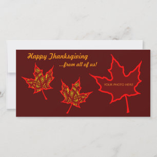 Cartes Pour Fêtes Annuelles Feuilles de Thanksgiving