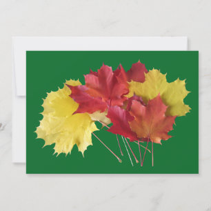 Cartes Pour Fêtes Annuelles Feuilles d'érable