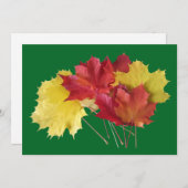 Cartes Pour Fêtes Annuelles Feuilles d'érable (Devant / Derrière)