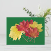 Cartes Pour Fêtes Annuelles Feuilles d'érable (Debout devant)