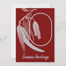 Feuilles rouges et verts doux minimes Noël