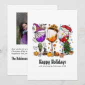 Cartes Pour Fêtes Annuelles Feux de Noël (Devant / Derrière)