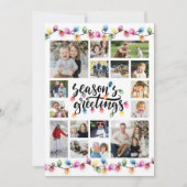 Cartes Pour Fêtes Annuelles Feux de Noël Joyeuses Fêtes 16 Photos (Devant)