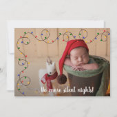 Cartes Pour Fêtes Annuelles Feux de Noël Photo de naissance Annonces (Devant)