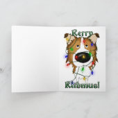 Cartes Pour Fêtes Annuelles Feux de Noël Rough Collie (Intérieur)