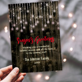 Cartes Pour Fêtes Annuelles Feux de Noël rustique Pays Noir Salutation