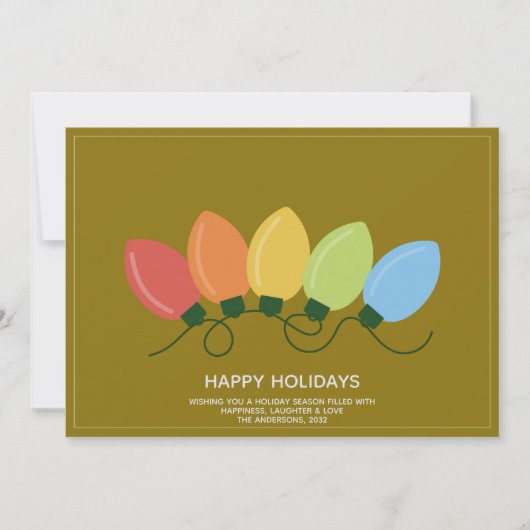 Cartes Pour Fêtes Annuelles Feux graphiques modernes Noël (Devant)