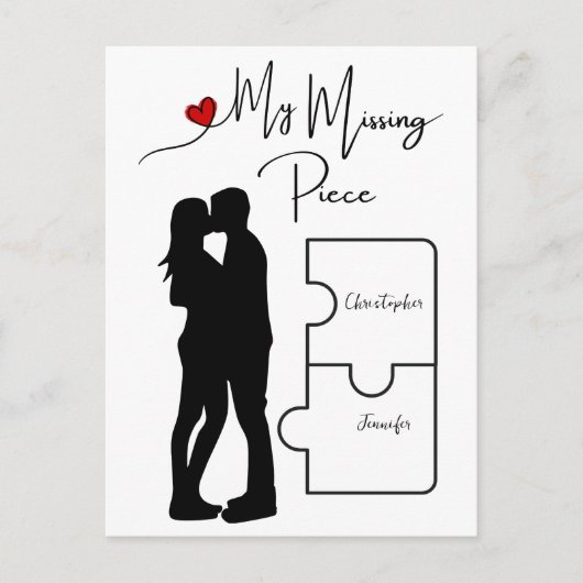 Cartes Pour Fêtes Annuelles Fiançailles | Anniversaire | Pièce manquante True (Devant)