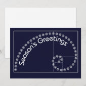 Cartes Pour Fêtes Annuelles Fibonacci, Bonnes Fêtes d'or de rapport (Devant / Derrière)