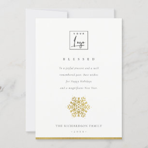 CARTES POUR FÊTES ANNUELLES FICELLES DE LUMIÈRE DE FLOCON DE NEIGE D'OR DE
