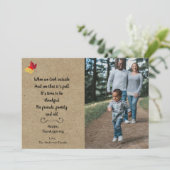 Cartes Pour Fêtes Annuelles Fiche photo Rustic Fall Bon thanksgiving (Debout devant)