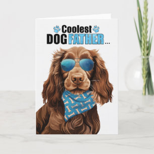 Cartes Pour Fêtes Annuelles Field Spaniel Chien Coolest Papa Fête des pères