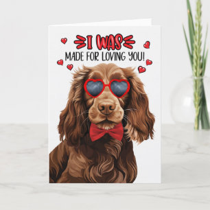 Cartes Pour Fêtes Annuelles Field Spaniel Chien Fabriqué Vous Aimer Valentine