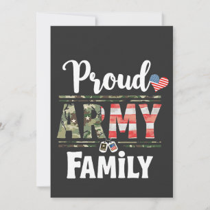 Cartes Pour Fêtes Annuelles Fier Armée Famille Américaine Patriotique Ancien J