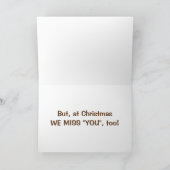 CARTES POUR FÊTES ANNUELLES FIER DE VOUS/VOUS MANQUER À NOËL (MILITAIRE) (Intérieur)