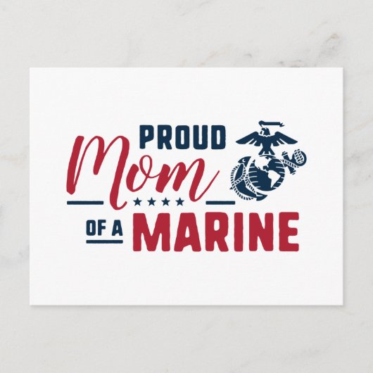 Cartes Pour Fêtes Annuelles Fier maman d'une Marine (Devant)
