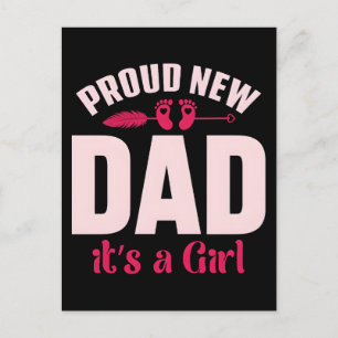 Cartes Pour Fêtes Annuelles Fier nouveau papa c'est une fille fête des pères t