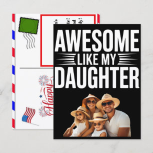 Cartes Pour Fêtes Annuelles Fierté familiale personnalisée comme ma fille