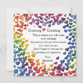 Cartes Pour Fêtes Annuelles Fierté générée par l'IA Saint-Valentin LGBTQ (Dos)