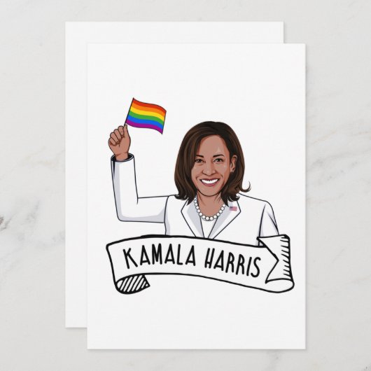 Cartes Pour Fêtes Annuelles Fierté heureuse de Kamala Harris (Devant / Derrière)
