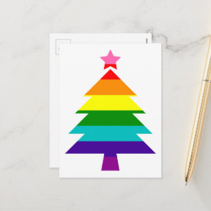 Cartes Pour Fêtes Annuelles Fierté LGBTQ Arbre de Noël Arc-en-ciel