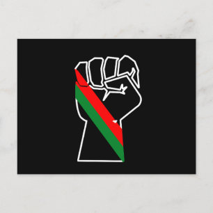 Cartes Pour Fêtes Annuelles fierté noire drapeau rouge vert poing panafricain