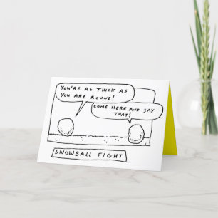 Cartes Pour Fêtes Annuelles Fight Cartoon Joke