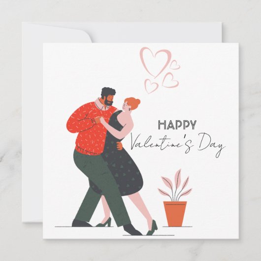Cartes Pour Fêtes Annuelles Figure de danse Saint-Valentin (Devant)