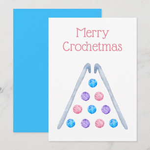Cartes Pour Fêtes Annuelles Fil d'aquarelle de Noël Crochet